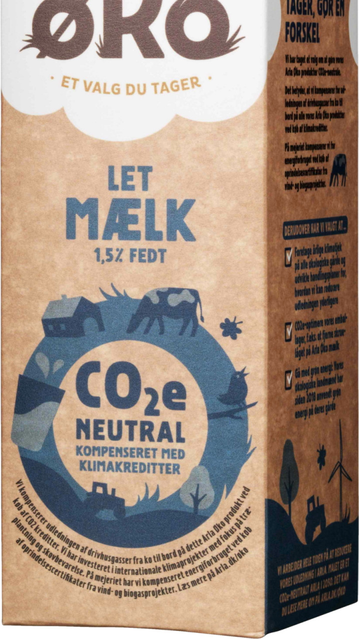 Arla har fået kritik for at promovere sin mælk som CO2e-neutral