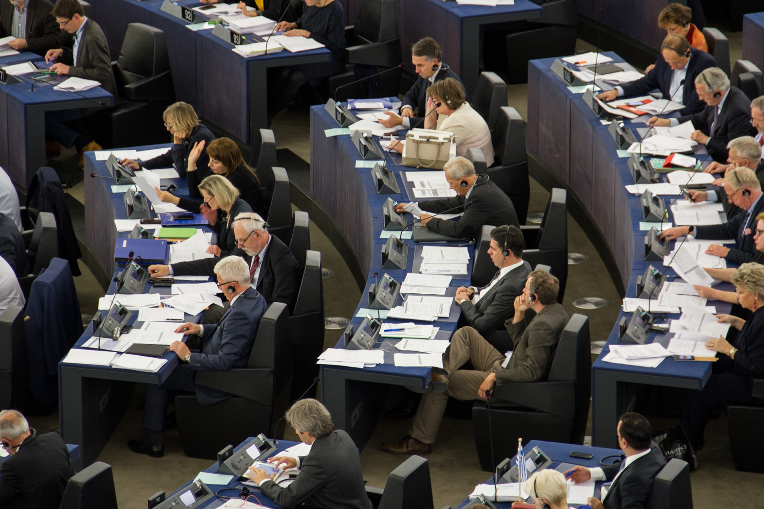 EU-politikere sidder i parlamentet